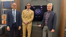 Da sinistra Carlo Ferlito, Carlo e Franco Gussalli Beretta - © www.giornaledibrescia.it