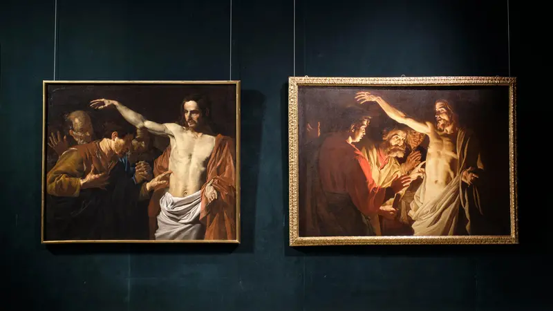 Matthias Stom in Pinacoteca - Foto di Alberto Mancini, courtesy Fondazione Brescia Musei