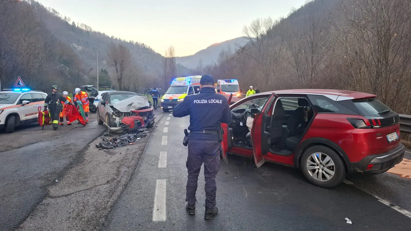 L'incidente stradale a Barghe