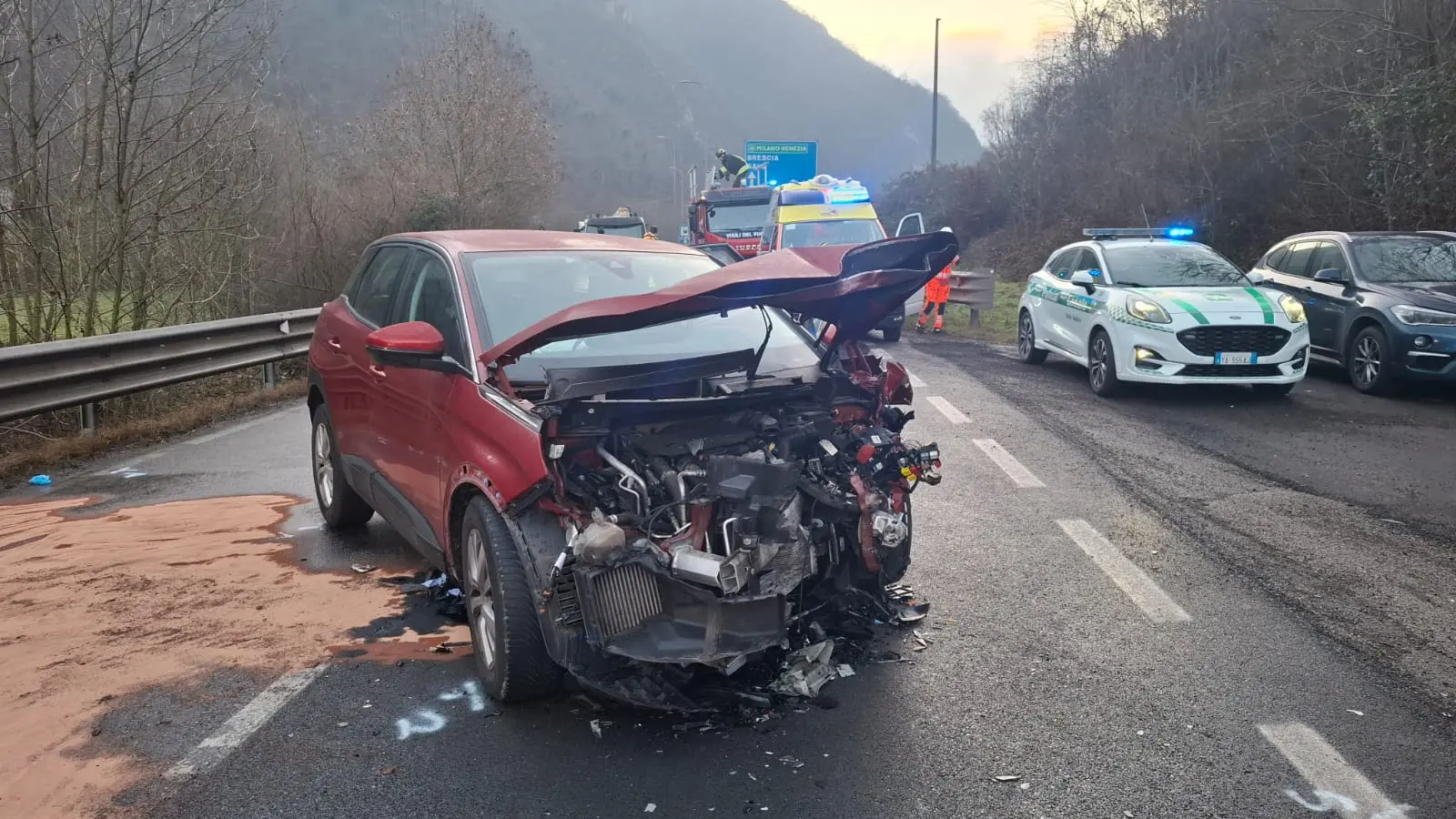 L'incidente stradale a Barghe
