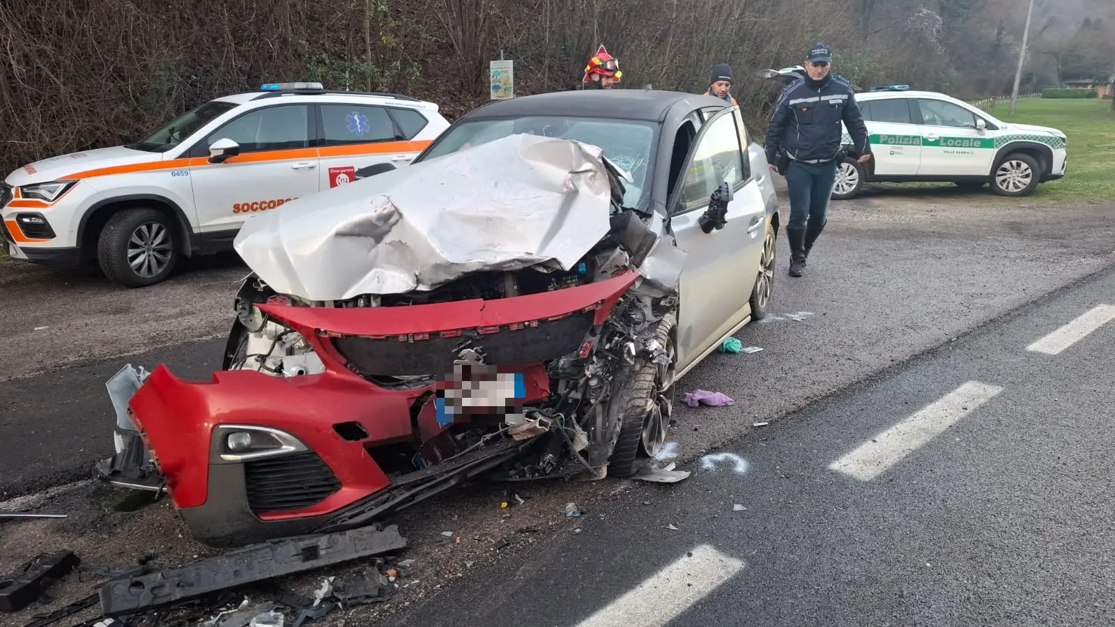 L'incidente stradale a Barghe