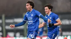 Brayan Boci esulta dopo il gol - Foto New Reporter Comincini © www.giornaledibrescia.it