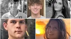 Le sei giovani vittime italiane - Ansa © www.giornaledibrescia.it