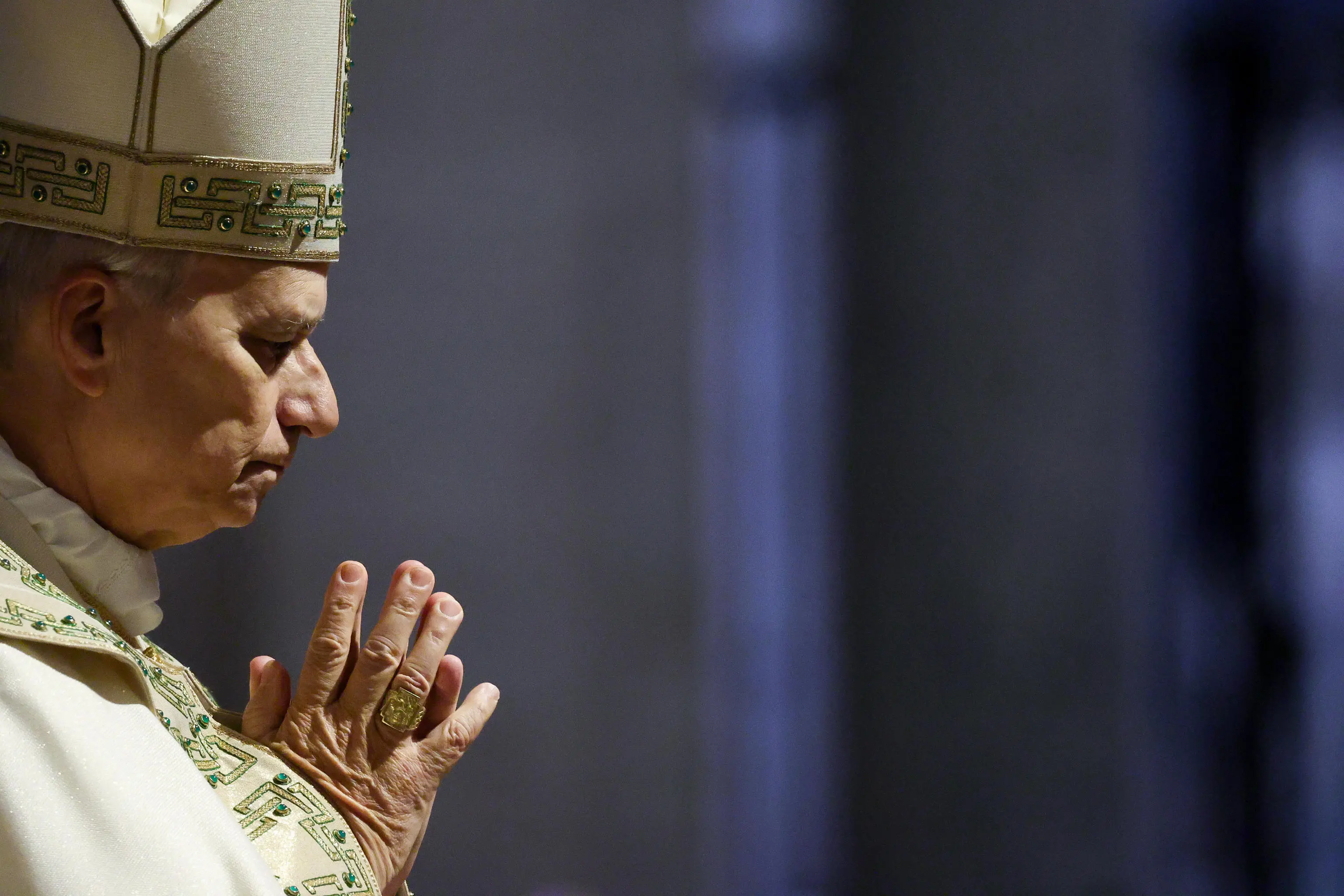 Pope Leo XIV before closing the Holy Door of St. Peter’s Basilica on the Feast of the Epiphany, marking the official end of the Jubilee Year 2025, at the Vatican, January 6, 2026. REUTERS/Yara Nardi/Pool