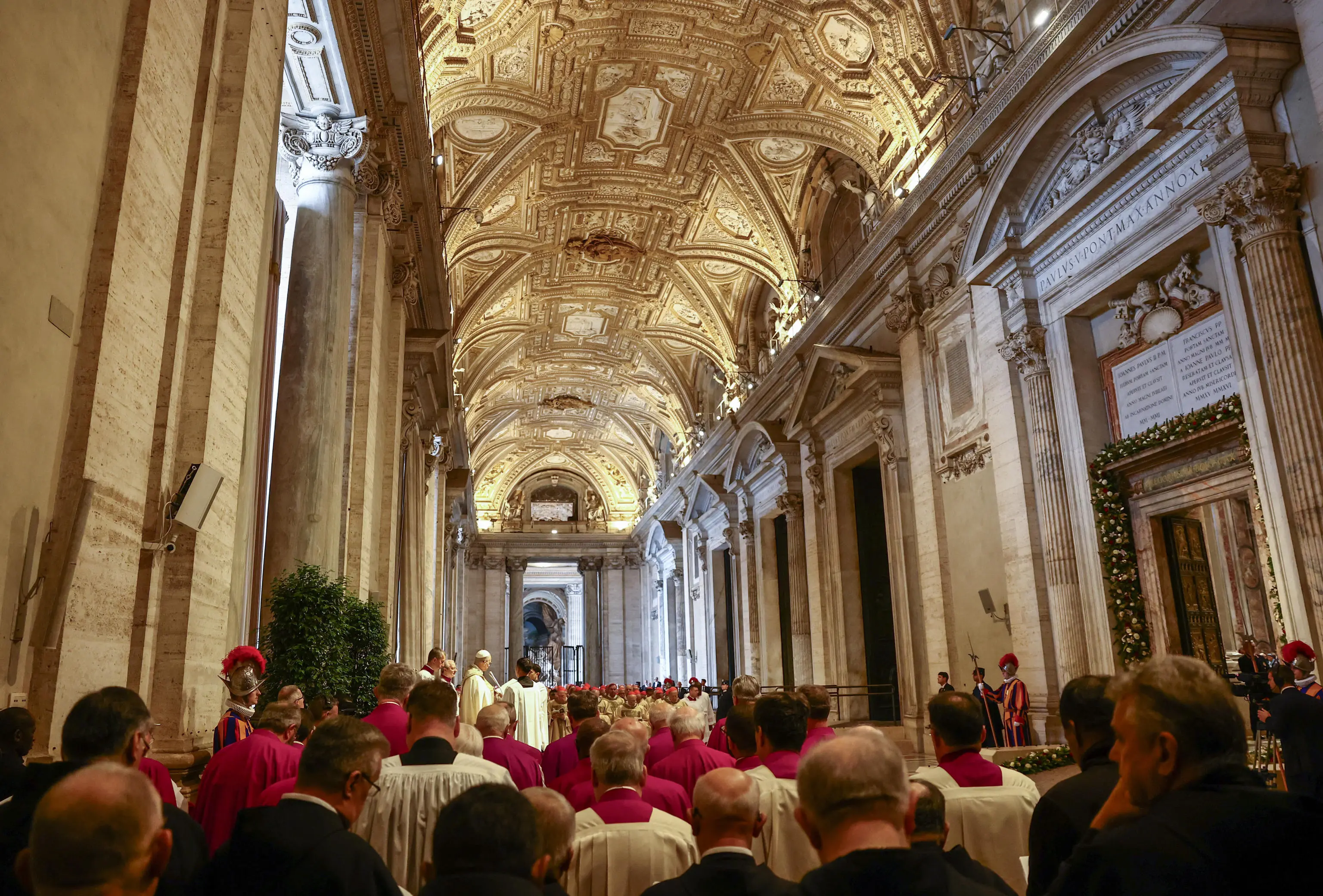 Pope Leo XIV during the closing of the Holy Door of St. Peter’s Basilica on the Feast of the Epiphany, marking the official end of the Jubilee Year 2025, at the Vatican, January 6, 2026. REUTERS/Yara Nardi/Pool