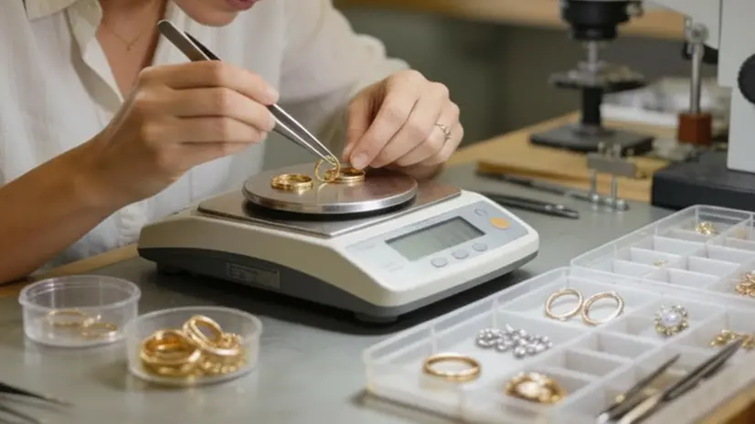 Una professionista che pesa dell'oro - immagine creata con Perplexity