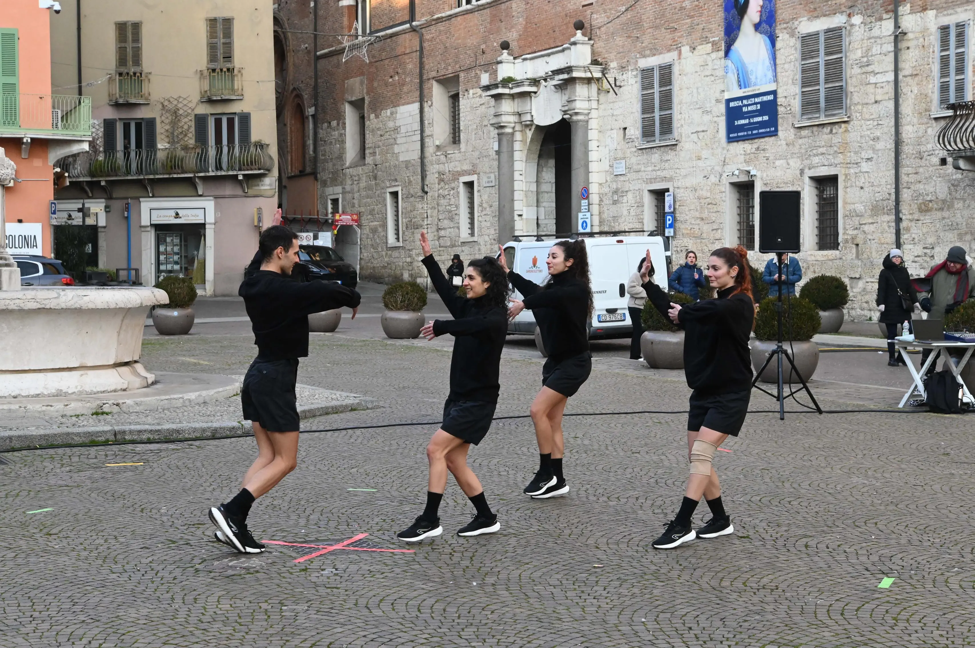 La strada winter in centro a Brescia