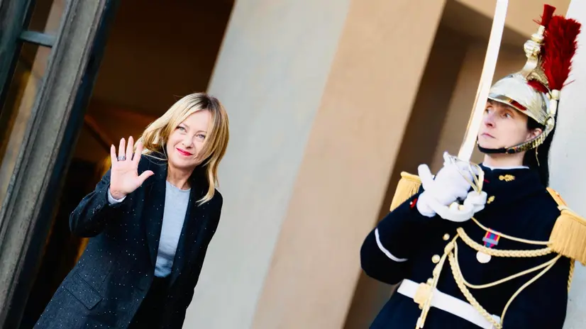 Meloni all'Eliseo per il vertice dei Volenterosi - Foto Epa/Ludovic Marin © www.giornaledibrescia.it