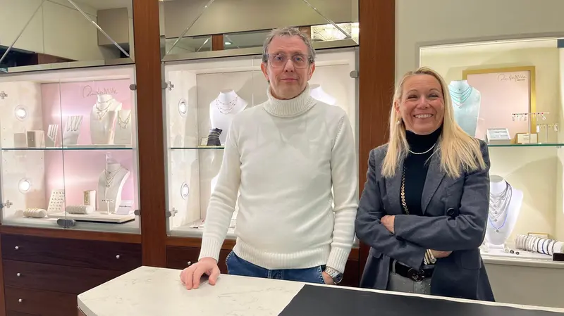 I titolari di Lamperti Gioielli a Brescia