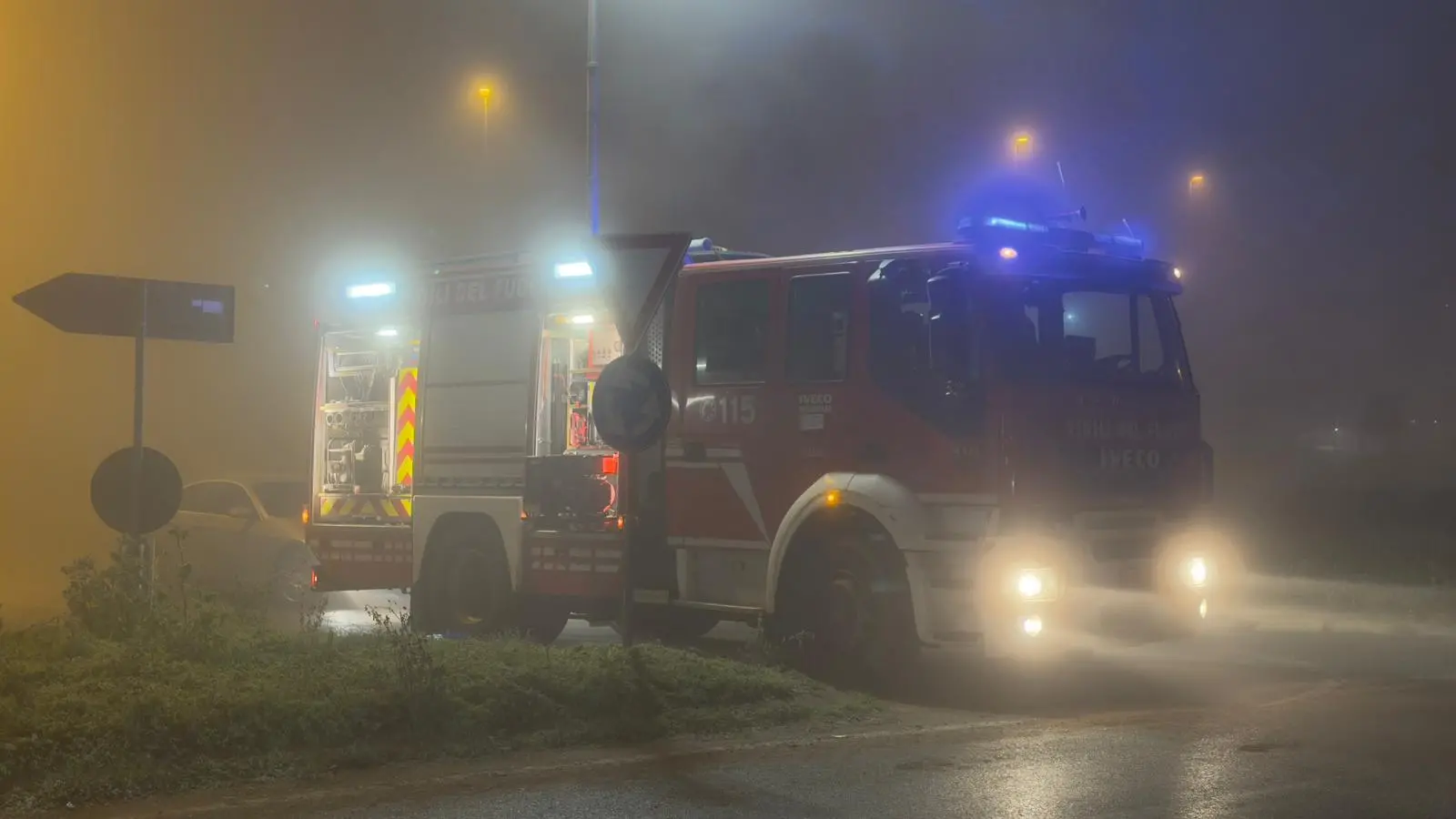 Verolanuova, lo schianto alla rotonda di Cadignano