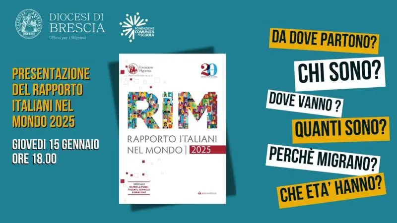 Il 15 gennaio la presentazione del Rapporto Italiani nel Mondo 2025