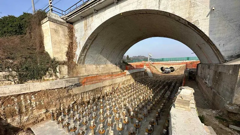 Uno degli interventi di Palingeo, attiva nella geotecnica e nella geognostica