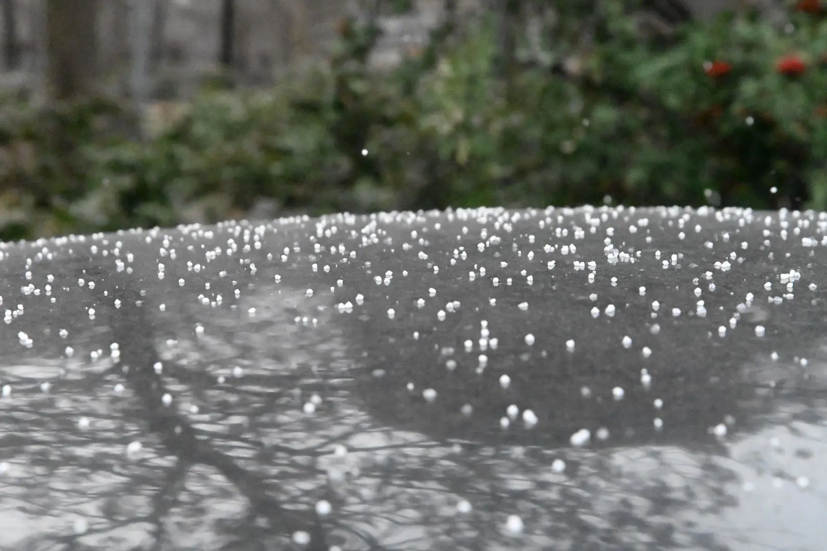 La «neve tonda» a Brescia