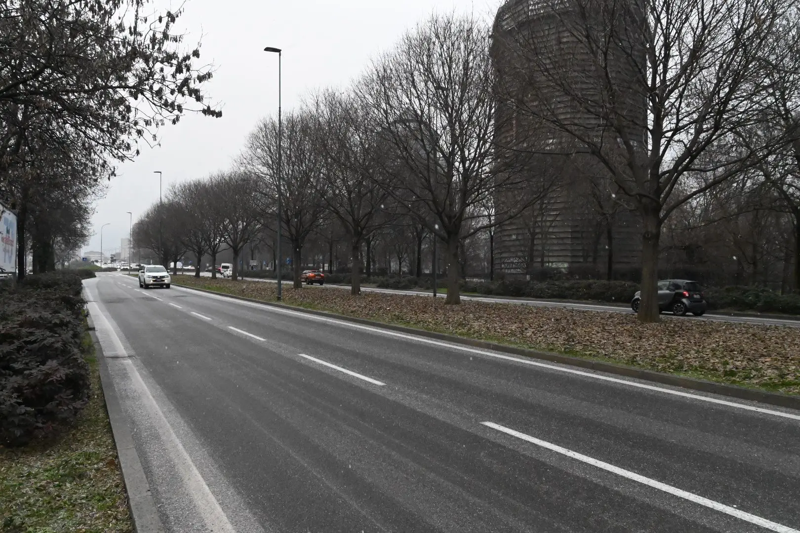 La «neve tonda» a Brescia