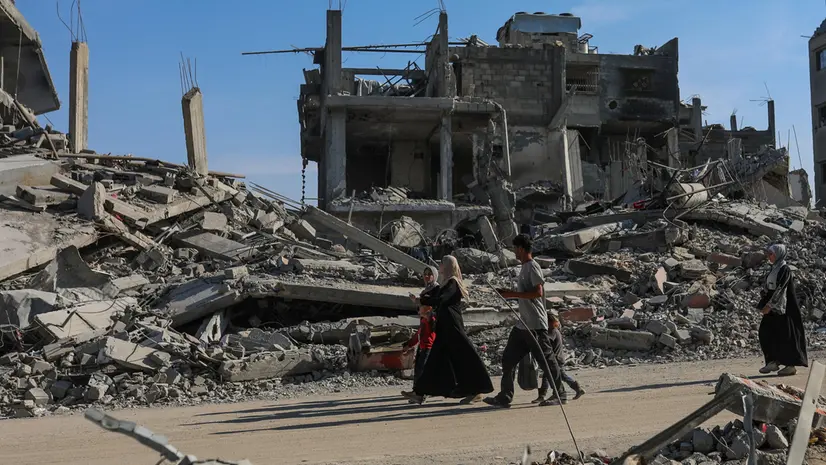 Distruzione a Gaza - Foto Ansa © www.giornaledibrescia.it