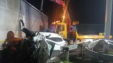 L'incidente in A4 stanotte alle 3