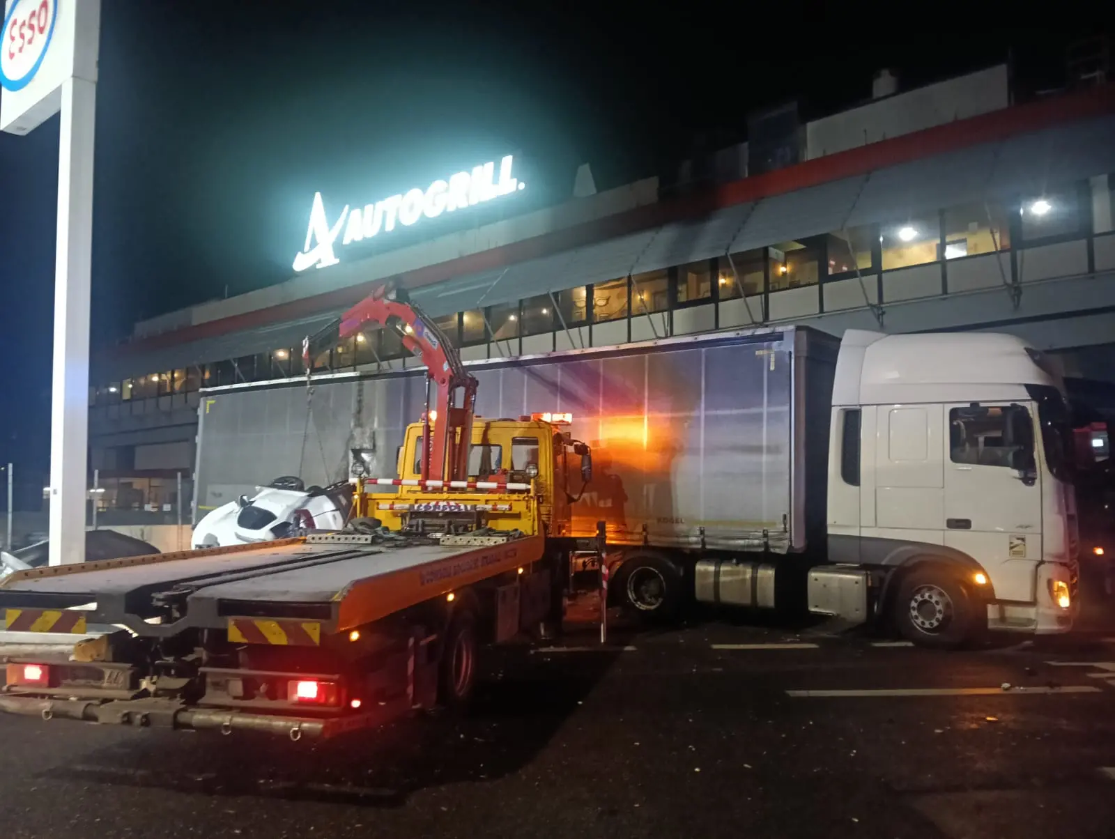 L'incidente in A4 stanotte alle 3