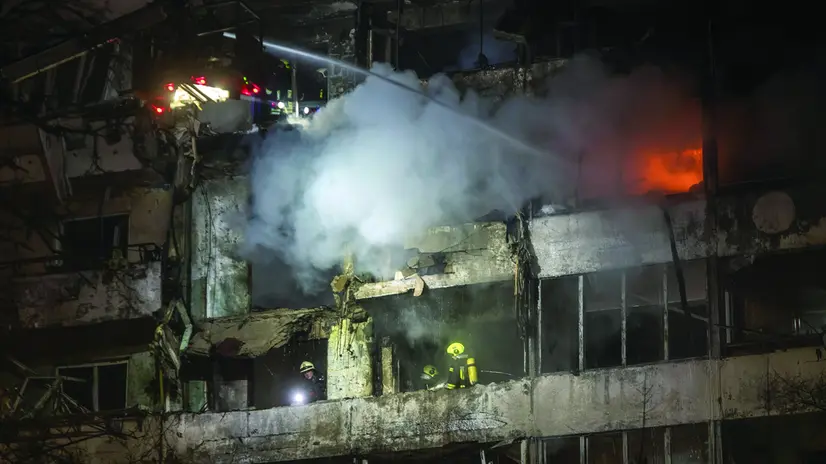 La distruzione a Kiev - Ansa © www.giornaledibrescia.it