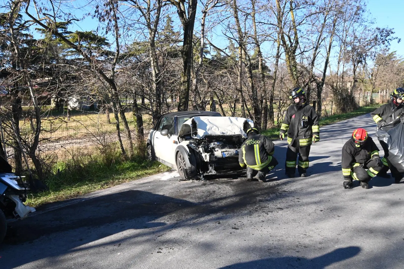 Il frontale a Lonato: i mezzi coinvolti