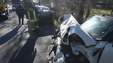 Il frontale a Lonato: i mezzi coinvolti