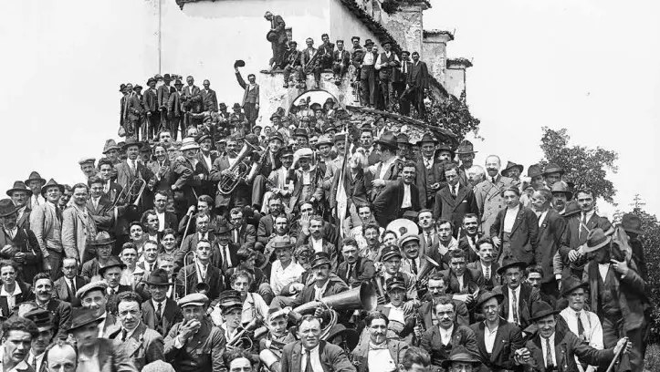 Ex combattenti in gita alla Ceriola negli anni Venti del '900