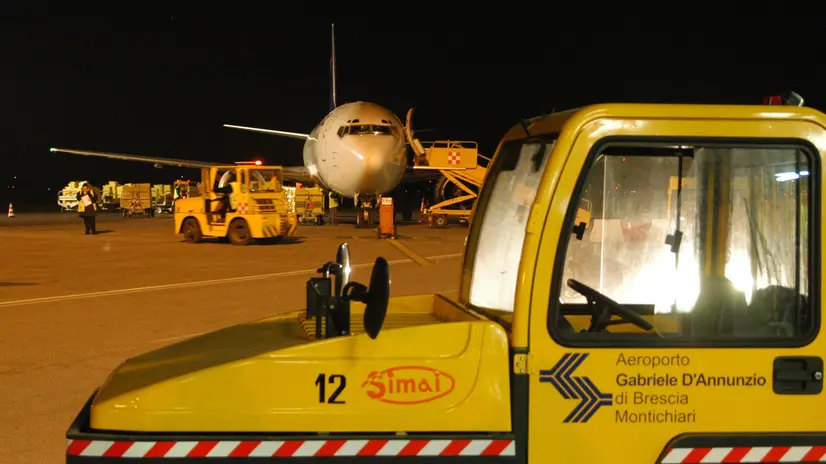 Un aereo cargo all'aeroporto di Montichiari © www.giornaledibrescia.it