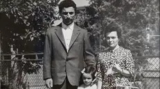 Pietro ed Elda a Castenedolo con la loro piccola Donata