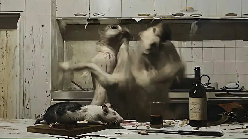 Un frame del video «Il pasto» di Chiara Moresco