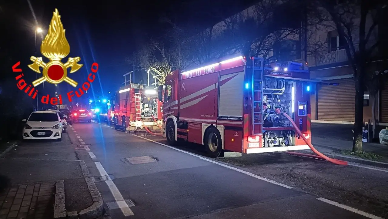 L'incendio a Buffalora