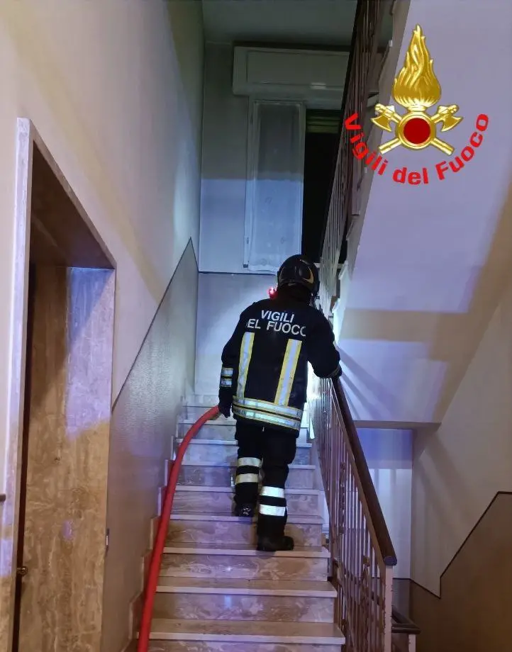 L'incendio a Buffalora