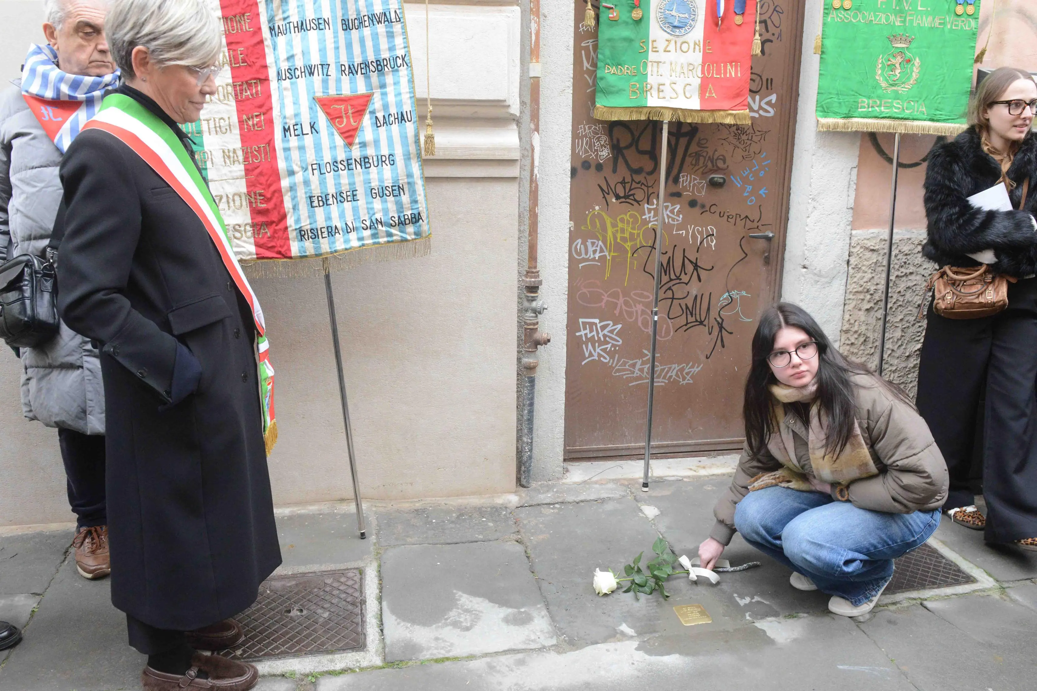Le tre nuove pietre d'inciampo a Brescia