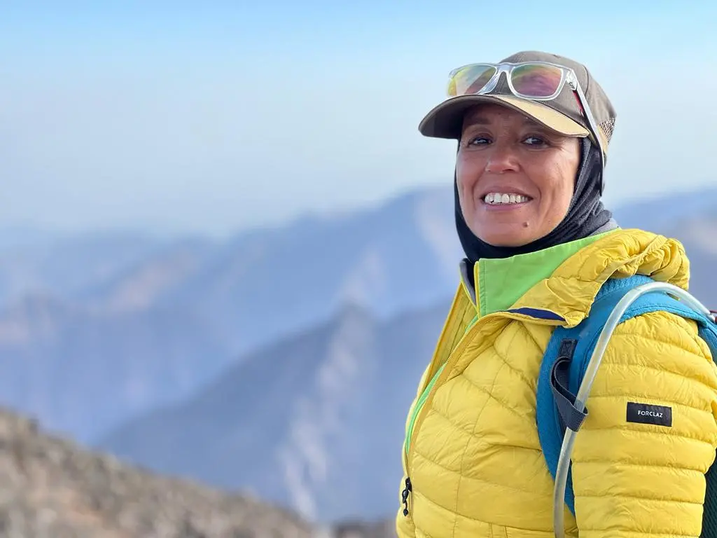 Bouchra Baibanou durante la scalata delle Seven Summits