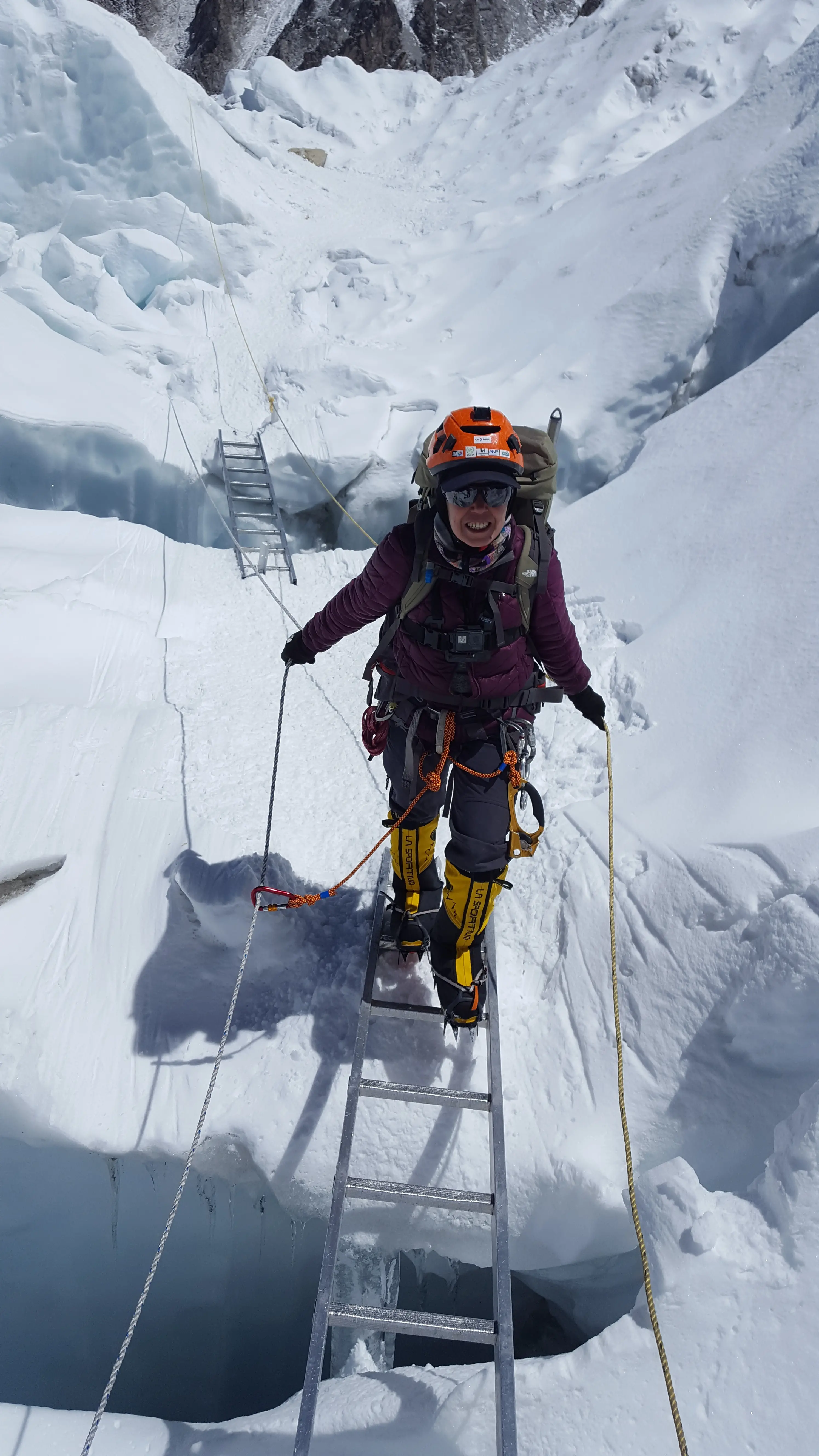 Bouchra Baibanou durante la scalata delle Seven Summits