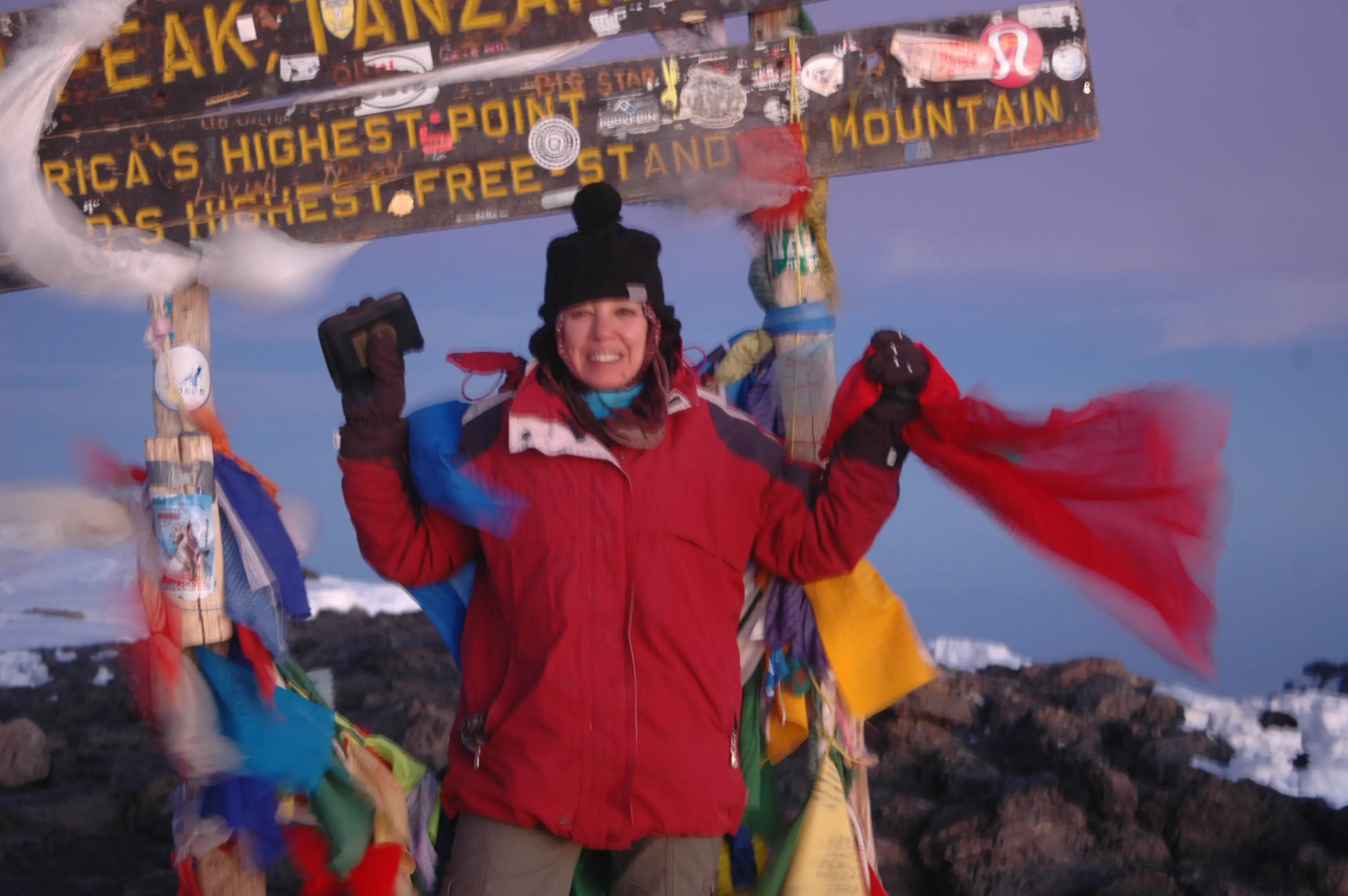 Bouchra Baibanou durante la scalata delle Seven Summits