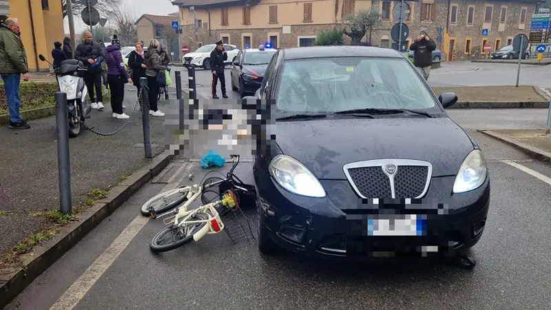 I mezzi coinvolti nell'incidente a Coccaglio © www.giornaledibrescia.it