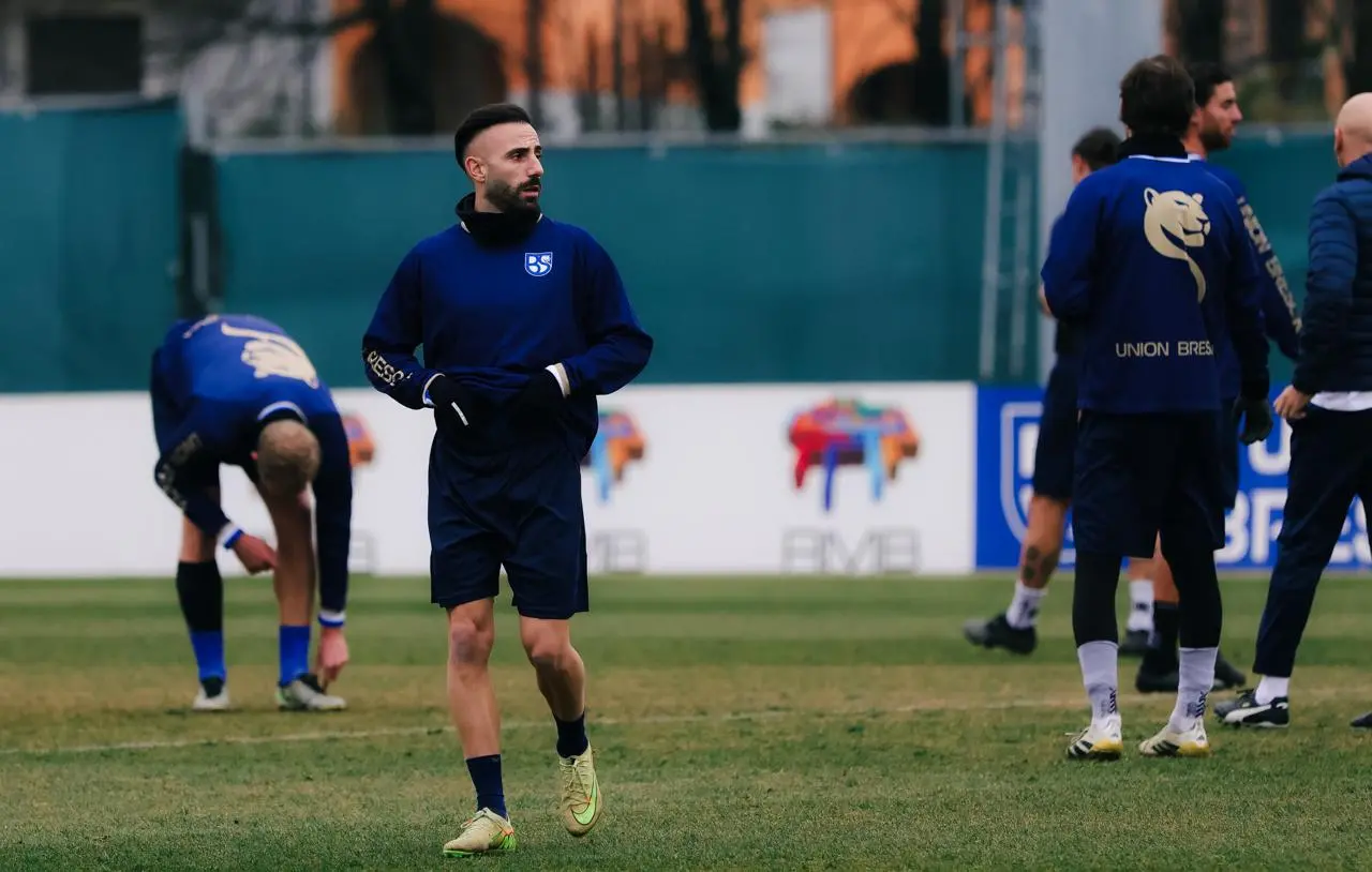 Union Brescia, il primo allenamento di Manuel Marras