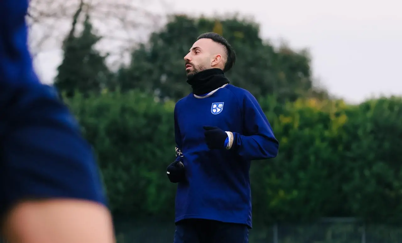 Union Brescia, il primo allenamento di Manuel Marras