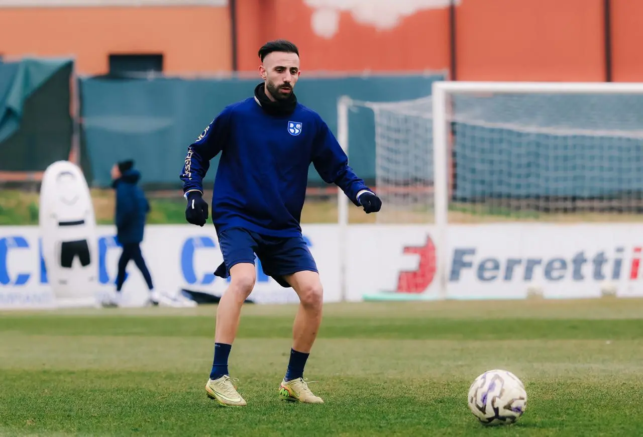 Union Brescia, il primo allenamento di Manuel Marras