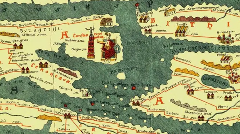 Un tratto dell'antico Mediterraneo nella «Tabula Peutingeriana» di epoca medievale