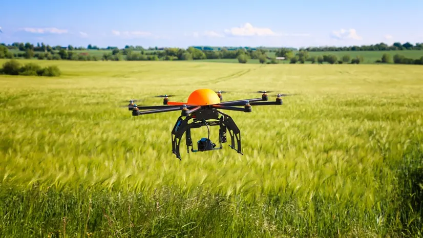 Un drone in un campo - © www.giornaledibrescia.it