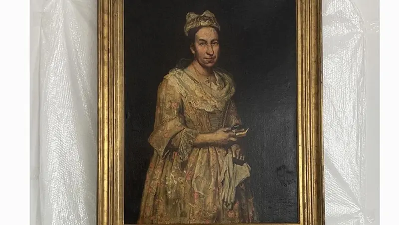 «Ritratto di signora con guanti e libro» di Giacomo Ceruti detto Il Pitocchetto