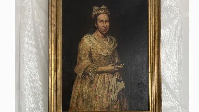 «Ritratto di signora con guanti e libro» di Giacomo Ceruti detto Il Pitocchetto