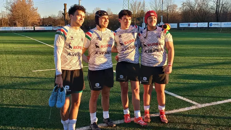 Da sinistra Christopher Venieri, Federico Fusi, Angelo Venieri e Riccardo Fusi - Foto Bassa Bresciana © www.giornaledibrescia.it