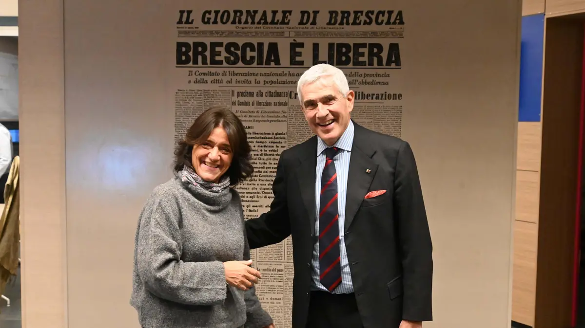CRONACA BRESCIA GDB VISITA IN REDAZIONE DI PIERFERDINANDO CASINI REDAZIONE CRONACA 16-01-2026 GABRIELE STRADA NEW EDEN GROUP