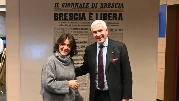 CRONACA BRESCIA GDB VISITA IN REDAZIONE DI PIERFERDINANDO CASINI REDAZIONE CRONACA 16-01-2026 GABRIELE STRADA NEW EDEN GROUP                             