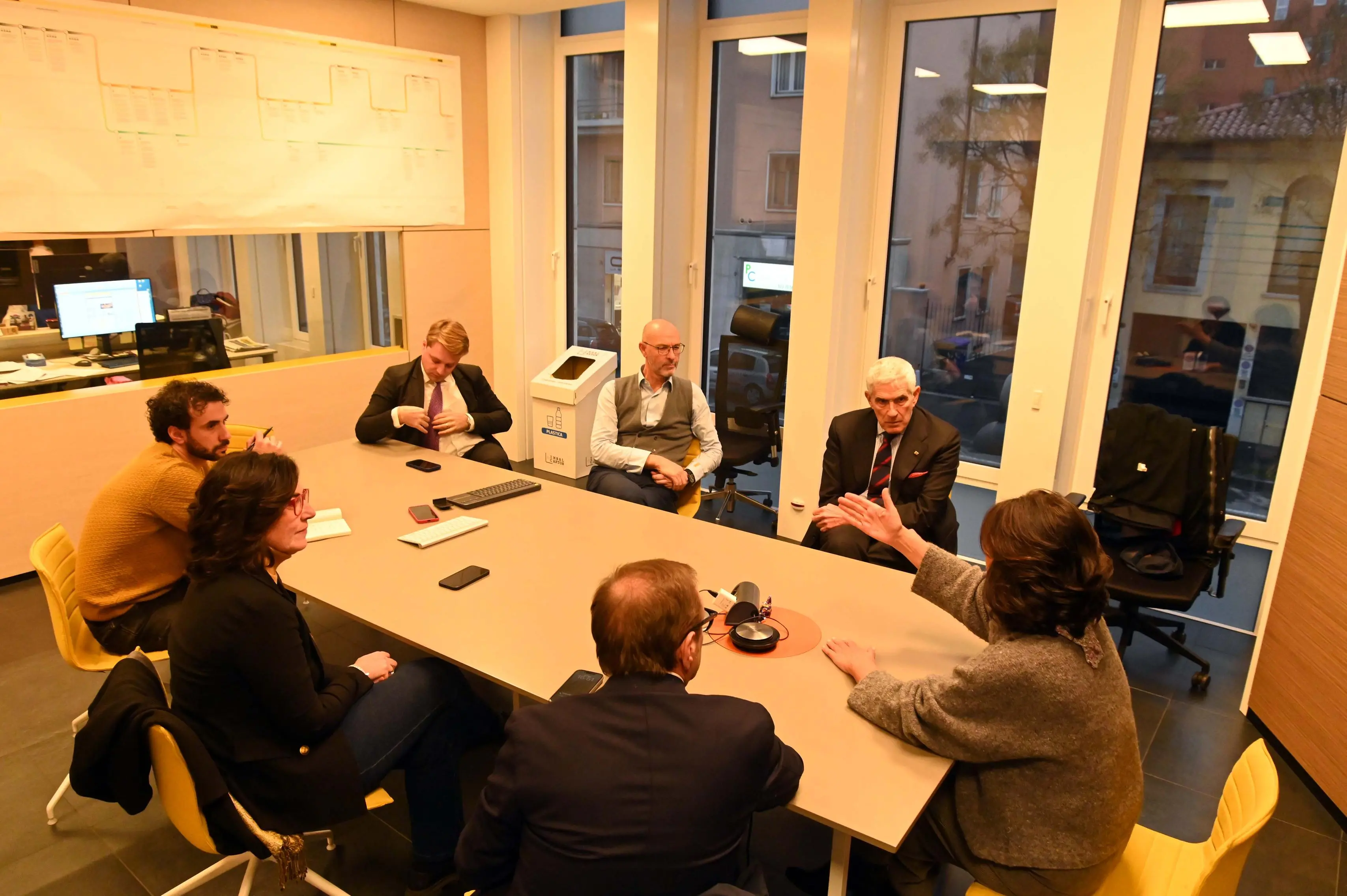 CRONACA BRESCIA GDB VISITA IN REDAZIONE DI PIERFERDINANDO CASINI REDAZIONE CRONACA 16-01-2026 GABRIELE STRADA NEW EDEN GROUP                             