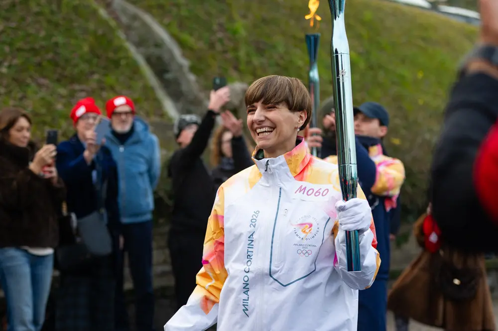La Fiamma olimpica tra Sarnico e Paratico