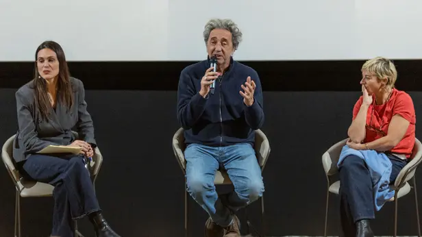 SPETTACOLI BRESCIA CINEMA MORETTO PAOLO SORRENTINO NELLA FOTO PAOLO SORRENTINO e Daria D'Antonio Dibattito film La Grazia 18-01-2026 Marazzani@newreporter