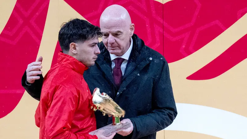 Le lacrime versate di Brahim Diaz dopo la sconfitta contro il Senegal - Foto Epa/Jalal Morchidi