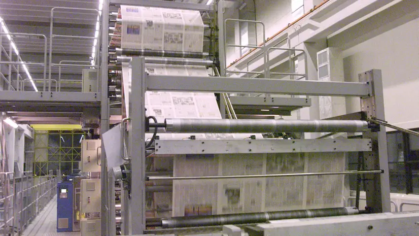 Una rotativa mentra stampa dei quotidiani - © www.giornaledibrescia.it